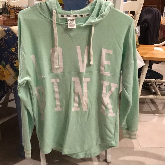 PINK VS Sea Green Light Hoodie - Picture 1 of 7